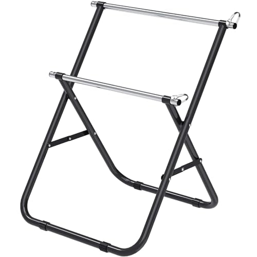 Insaga Cable Caddy for Spool - Foldable Wire Spool Rack Holder Portable Wire Spool Reel Caddy 100lb Capacity to Keep Cables Tidy and Organized, Double Decker - color: Cable Caddy-double Axle