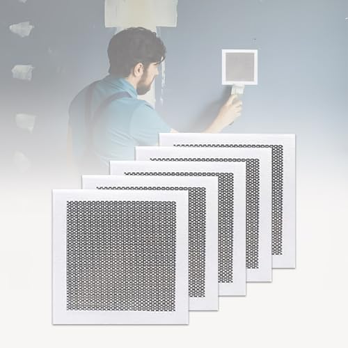 Drywall Repair Patch Kit 12x12 Inch - Heavy-Duty Aluminum Wall Repair Patch, Strong Self-Adhesive Mesh for Fixing Wall Holes & Cracks, Easy to Sand & Paint, 5 Pack