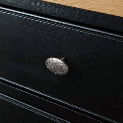 Goo-Ki 6 Pack Zinc Alloy Drawer Knobs-Big Oval Antique Silver Cabinet Knob - color: Antique Silver