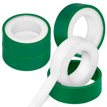 4 Roll Plumbers Tape, -374 to 536 Degree F Temperature Range, Teflon Plumbing Tape, High Density 0.45g/cm, Used for Water Pipes, faucets, valves, L 390 in x W 0.47 in³.Green - style: Green 0.47 in *4 Roll