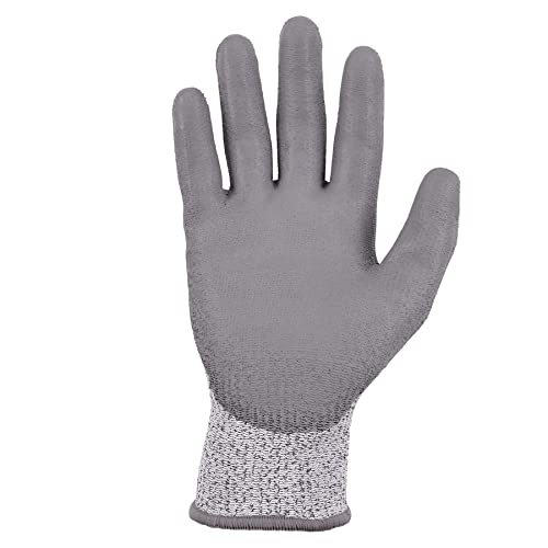 Ergodyne unisex adult Cut-resistant - A3, 13g ANSI A3 PU Coated CR Gloves, Gray, Large US - size: Large