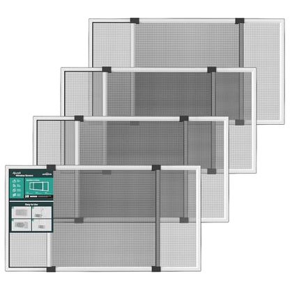 Paramondo Expandable Window Screen, Horizontal (20" H x 28.6" - 54" W, 4 Pack) Adjustable Window Screens, Replacement Window Screens for House Windows - size: Large (20" H x 28.6"-54" W, 4 Pack)