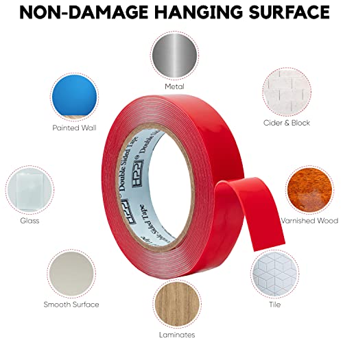 HPP Double Sided Tape Clear, Heavy Duty Tape, Strong and Permanent for Outdoor and Indoor, (1in x 16ft) - size: 1in x 16ft