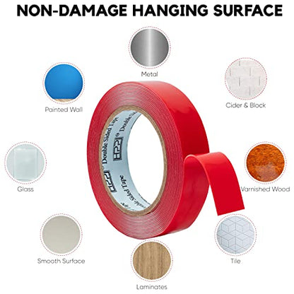 HPP Double Sided Tape Clear, Heavy Duty Tape, Strong and Permanent for Outdoor and Indoor, (1in x 16ft) - size: 1in x 16ft