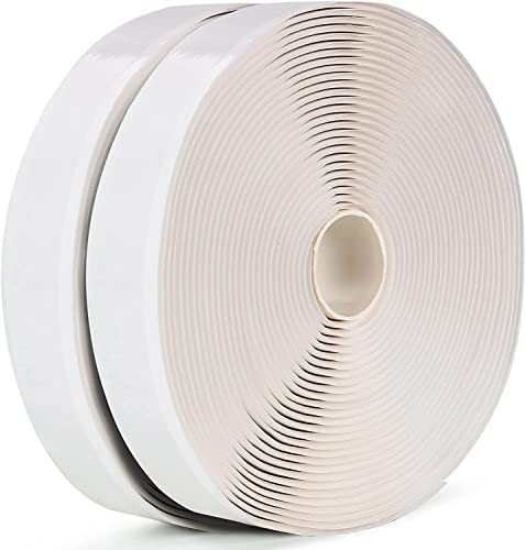 LLPT Butyl Tape White 1 Inch x 33Ft 2 Pack Tight Seal for Leak Proof EPDM RV Repair Window Glass Boat Sealing Roof Pipe Patching(WST232) - size: 1" White