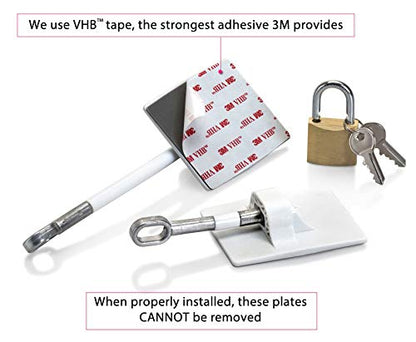2-Pack Refrigerator Lock (2-Pack, White with Keyed Padlock) - color: 2-Pack, White with Keyed Padlock