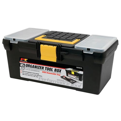Performance Tool W54016 16-Inch Plastic Tool Box with Organizer - size: 16" Plastic Tool Box, style: Plastic Tool Box