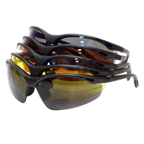 Calabria 91348 Anti Fog Bifocal Reading Safety Glasses Readers +1.50 Blue Mirror Men Women Eye Protection Protective Eyewear - color: Blue Mirror