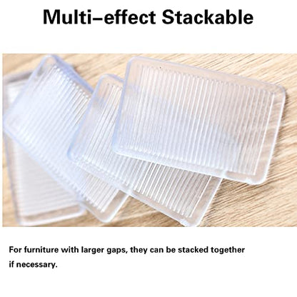 8 Pcs Plastic Clear Table Shims, Level Wedge for Home Furniture, Have Extreme Weight Capacity, Weather Resistant, Levelers for Wobbly Uneven Floors Fixing Toilet Leveling (Transparent) - color: Clear - 8 Pcs