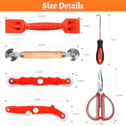 Screen Repair Tool,Window Roller,Spline Installer,6 in 1 Window Installation Tool,Screen Mouse Spline Roller for Installing & Replacing Window Patio Sliding Door (6 in 1) - size: 6 in 1