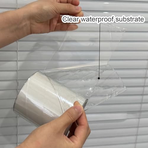 WELSTIK Waterproof Tape Patch & Seal Tape Repair Tape Duct Tape - Transparent - 10,2 x 152,4 cm - color: CLEAR