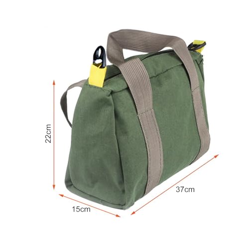 Tool Bag, Canvas Portable Tool Storage Bag Wrench Screwdriver Organizer Pouch Toolkit 14Inch - size: 14Inch