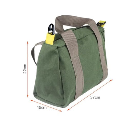Tool Bag, Canvas Portable Tool Storage Bag Wrench Screwdriver Organizer Pouch Toolkit 14Inch - size: 14Inch
