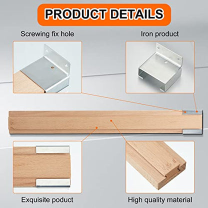 Maitys 2 Pcs Wood Drawer Slides Bottom Mount Classic 16 Inches Center Guide Track with Metal Slide Glides Traditional Wooden Drawer Rails for Dresser Replacement - size: 16 Inches