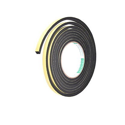 uxcell Sealing Foam Tape 10mm Wide 5mm Thick 3 M/9.8ft Long, Self Adhesive Weather Strip for Window Door Insulation - size: 10mmx5mmx3m
