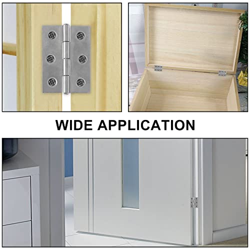 Murtenze 12 Pack 2.5 Inch Door Hinge, Silver Butt Hinges with Mounting Screws - color: Silver, size: 2.5 Inch