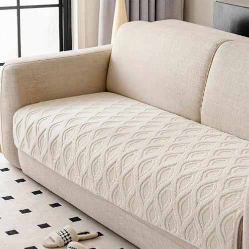 KRFOONN Plush Couch Cover for Dogs Washable Pet Couch Covers for 3 Cushion Sofas Non-Slip 3 Seat Sofa Cushions Covers Soft Sofa Slipcovers Cushion Protector for Dogs Pets Mat (35.5" x 71", 01) - color: Color01, size: 35.5" x 71"