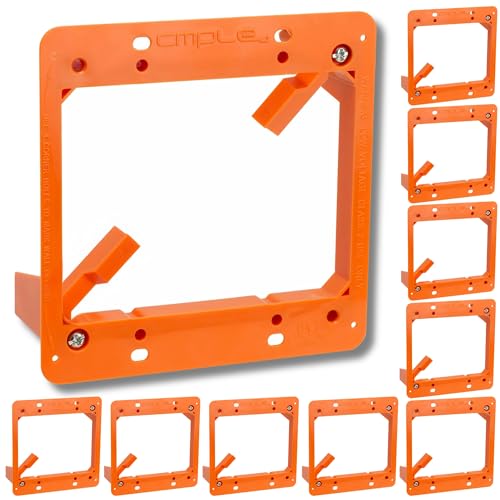 Cmple - Low Voltage Mounting Bracket 2 Gang Multipurpose Drywall Mounting Wall Plate Bracket (Dual Gang, 10 Pack) - size: Dual Gang 10 Pack