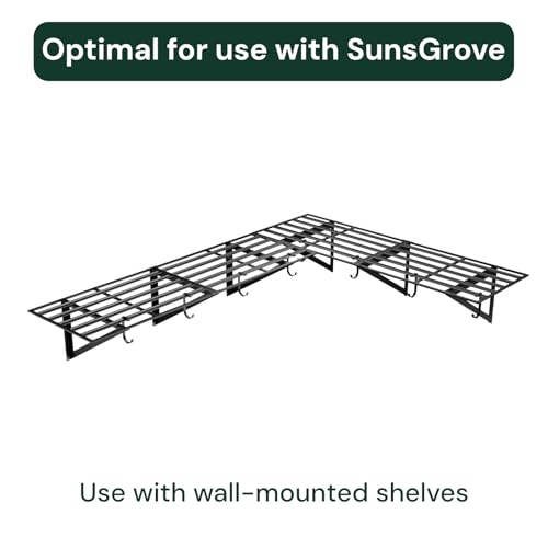 SunsGrove Heavy-Duty 4-Pack Overhead Garage Ceiling Storage Hooks, Add-On Storage Flat Hook Accessory for Hanging Bikes and More, Supports Up to 53lbs