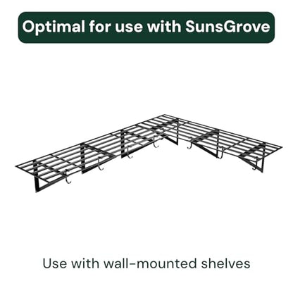 SunsGrove Heavy-Duty 4-Pack Overhead Garage Ceiling Storage Hooks, Add-On Storage Flat Hook Accessory for Hanging Bikes and More, Supports Up to 53lbs