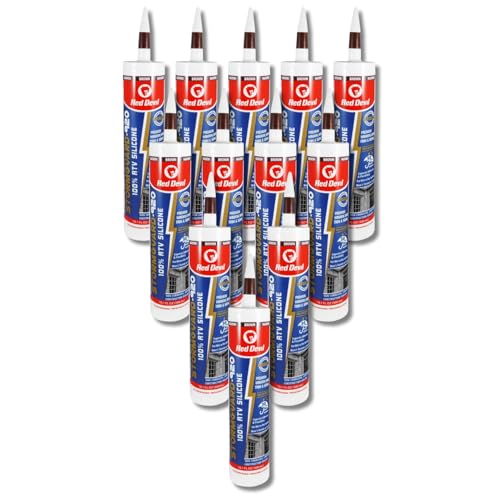 Red Devil 078040 Silicone Ultra 100% RTV Silicone Sealant, 10.1 oz., Brown, 12 Pack - color: Brown, size: 12 - Pack, style: 10.1 oz.