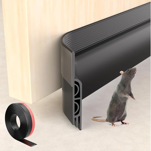 KNEELISA 39" Black Under Door Draft Stopper Exterior,Bottom Door Sweep Sound Proofing,Soundproofing Noise Blocker,Gap Filler Soundproof Seal Strip - color: Black, size: 39 Inch