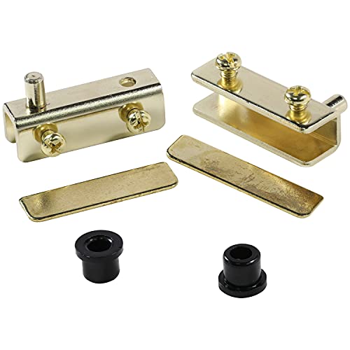 Rok Hardware Glass Door Pivot Hinge for Free Swinging Glass, Brass - color: Brass