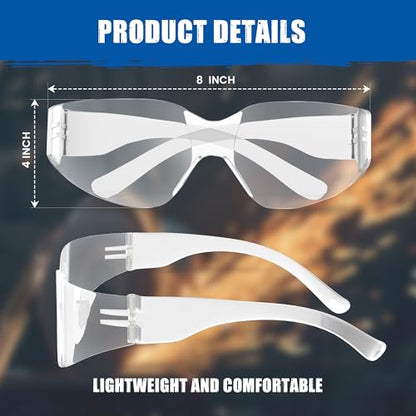 RUGGED BLUE - Bifocal Safety Glasses | Ansi Z87.1 Certified | Safety Glasses With Readers 1.5 | Scratch-Resistant Lenses | Impact-Resistant Eye Protection | Reading Goggles | 12 Pack - Clear Lens - color: 12 Pair, size: 1.5 Diopter