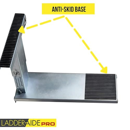 Ideal Security Foldable Ladder-Aide PRO: Fits Steps 4.921" to 7.875" High, Ladder Extender, Accessories, Stabilizer, Leveler for Single and Extension Ladders - style: Ladder-Aide PRO