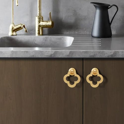 10 Pack 55mm Cupboard Knobs Cabinet Knobs, Gold Zinc Alloy Dresser Drawer Knobs with Screws for Kitchen, Bathroom, Bedoom - color: Gold