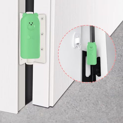 Door Pinch Guard,Slam Stoppers,Soft Stopper Hinge,Hanging Rubber Wedge,Green,2PCS - color: Greenx2