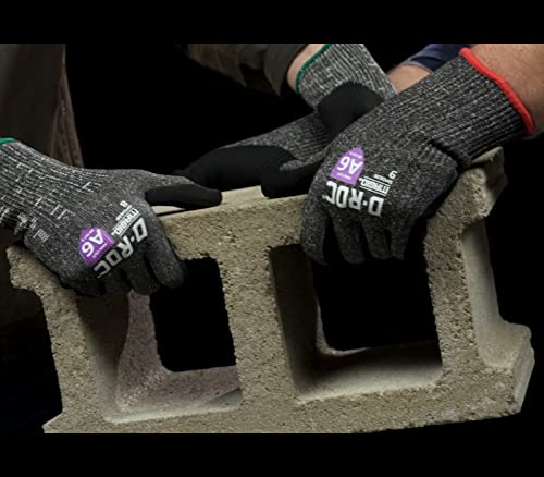 MAGID Touchscreen ANSI A6 Cut-Resistant Work Gloves, 1 Pair, 13-Gauge, Nitrile Coated, 6/XS,Dark Gray - size: 6/XS, style: 1 Pair