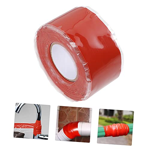 VALICLUD Pipe Sealing Tape Self Adhesive Silicone Rubber Flexible Sealant for Plumbing Repairs Stop Leaks Resistant to Compression and Weathering Red