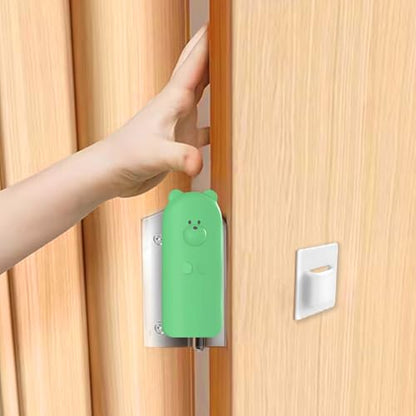 Door Pinch Guard,Slam Stoppers,Soft Stopper Hinge,Hanging Rubber Wedge,Green,2PCS - color: Greenx2