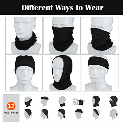 Geyoga Neck Gaiter Bandana Face Mask Summer UV Protection Cooling Breathable Face Mask Neck Scarf Balaclava for Men Women - color: Classic Colors