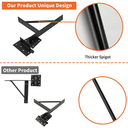Gate Corner Brace Bracket Heavy Duty Adjustable No Sag Kit Durable Solid Iron for Shed Doors,Driveway Gates,Corral Gates,Wood Windows,Gate Frame Kit,Gate Hardware