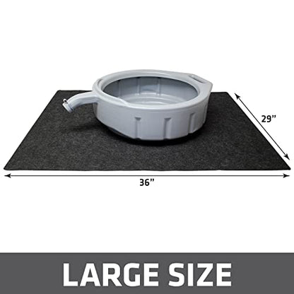 Drymate Oil Spill Mat (29" x 36"), Premium Absorbent Oil Pad, Reusable, Washable, Durable, Waterproof Backing Contains Liquids, Protects Garage Floor Surface (USA Made) - size: 2'5" x 3' (Rectangular)