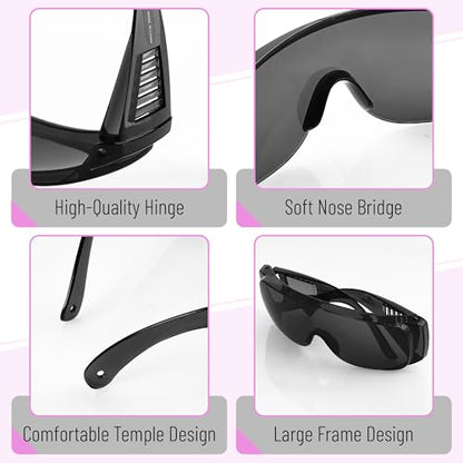 UNCO- Safety Goggles Over Glasses, Protective Goggles, Anti Fog, Work, Safety Glasses Over - color: Tinted Lens, size: 2 Pack