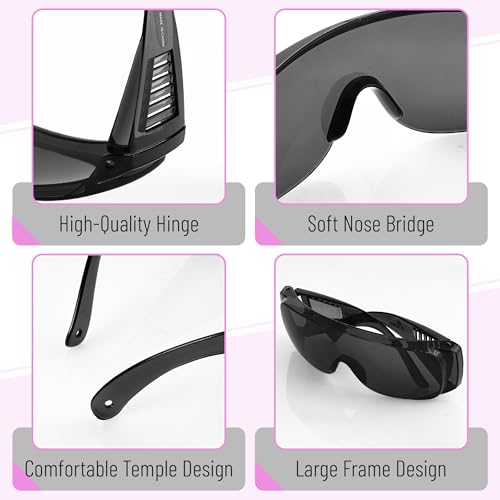 UNCO- Safety Goggles Over Glasses, Protective Goggles, Anti Fog, Work, Safety Glasses Over - color: Tinted Lens, size: 2 Pack