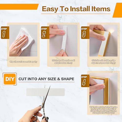 KING MOUNTAIN 1x2 Inch Hook and Loop Strips, 20 Sets Nylon Self Adhesive Tape, Double Sided Strong Back Adhesive Tape and Dots for Office, Home and Crafting, Heavy Duty, White - size: 1*2in, style: White Tape