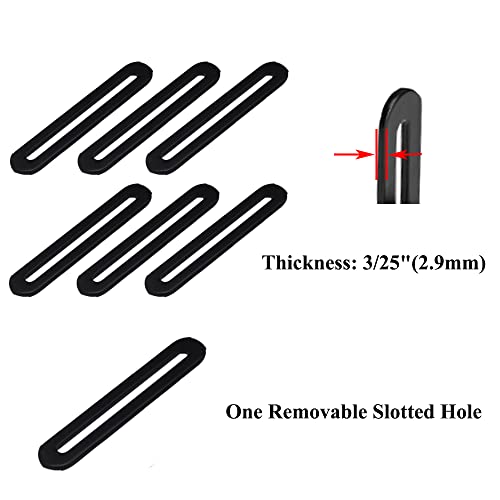 10 Pcs 4 1/3" Adjustable Flat Mending Plate Support with Single Slot, 2.9mm Thickness Steel Slideable Bracket, Straight Repair Plates Brace, Repair Fixing Bracket Connector for Chair Table Drawer - size: 110mm flat mending bracket