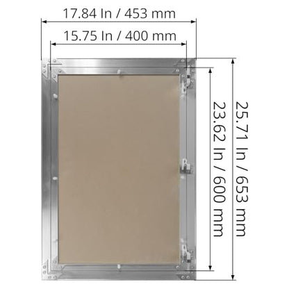 16" x 24" Waterproof Drywall Access Panel, Tileable and Paintable Ceiling and Wall Access Panel for Drywall, Wire Cover for Wall Covering Panels, Push to Open, Flush-Mount Wall Hole Cover - size: 16" X 24"