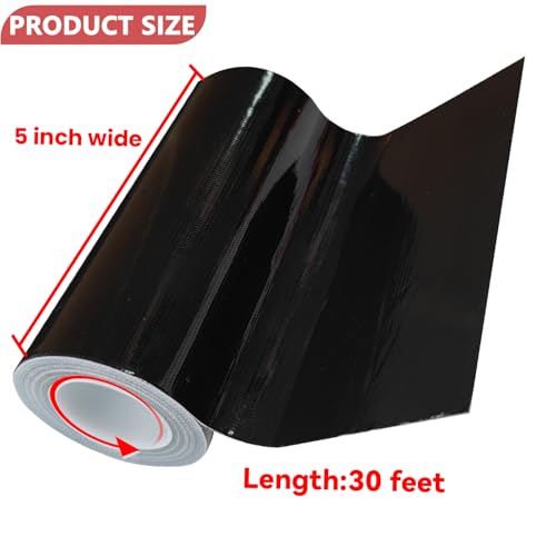 Birllaid Waterproof RV Awning Repair Tape for Tent,Tarp, Boat Covers Repair Tape,RV Awning, Sail Tape, Tear Repair Patch Kit, 5 Inch x 30FT (Black) - color: Black, size: 5 Inch x 30FT