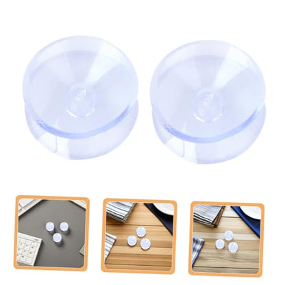 STOBOK 16pcs Table Top Bumper: Anti Slide and Scratch 35 Mm Transparent Non-Adhesive Rubber Pads for Table Top Spacer to Avoid The Movement of Glass - size: 3.50X3.50X1.00CM