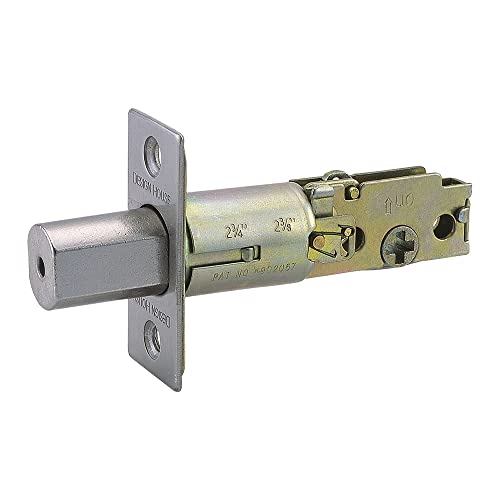 Design House 790758 2-Way Replacement Square Corner Deadbolt Latch Satin Nickel - color: Satin Nickel