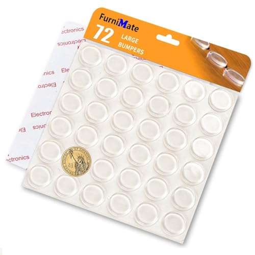 Glass Table Top Anti Slip Pads Self Adhesive- Rubber Feet for Cutting Board Large 72PCS 4/5 inch, Glass Table Top Bumpers - size: Medium 72pcs