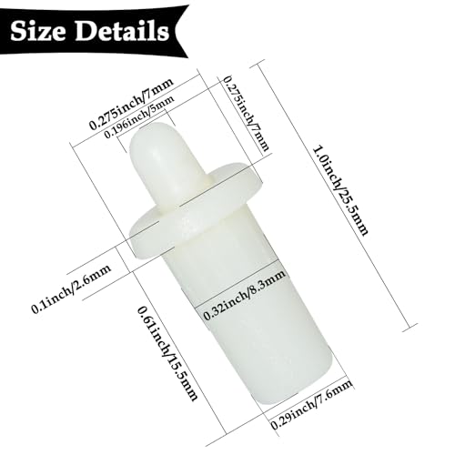 Aifeier ET 8 Pieces Cabinet Door Repair Pins Damper Replacement Repair Pins Blinds Spring Loaded Furniture Fittings Door Spring Parts, White - color: White-Plastic