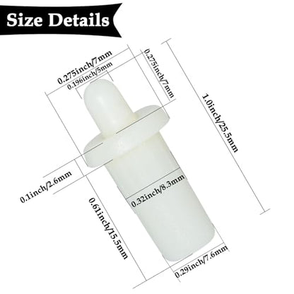 Aifeier ET 8 Pieces Cabinet Door Repair Pins Damper Replacement Repair Pins Blinds Spring Loaded Furniture Fittings Door Spring Parts, White - color: White-Plastic