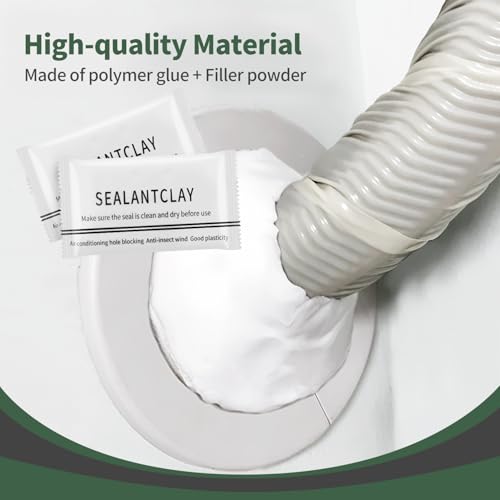 Waterproof Sealant Mastic,Pack of 8 White Seal Putty Waterproof Duct Seal Repair Sealing Clay, Quick Mending Mud for Drain Connection, Wall Hole, Air Conditioning Hole Seal Putty - color: milky white