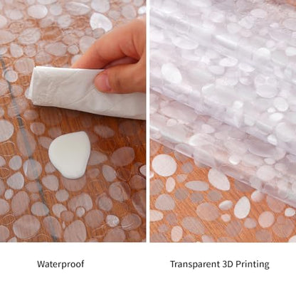 Plastic Splat Mat for Baby, Easy Cleaning Vinyl Floor Mat for Eating Messes, Waterproof High Chair Floor Protector Feeding Cover by MatLeya - size: 54 Inch (Pack of 1)